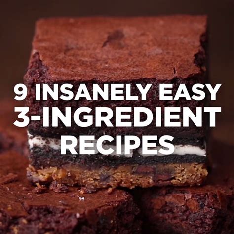 9 insanely easy 3 ingredient recips [video] ingredients recipes easy