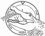 Prosperity Spell Gator Wiccan sketch template