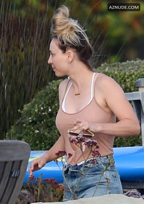 kaley cuoco sexy while playing games with friends at a a