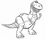 Coloring Rex Toy Story Pages Printable Dinosaur Drawing Tyrannosaurus Head Color Kids Cartoon Template Jurassic Disney Print Book Alien Sketch sketch template