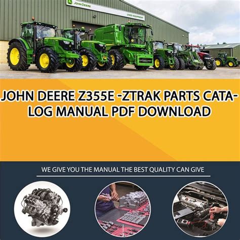 john deere ze ztrak parts catalog manual   service manual repair manual