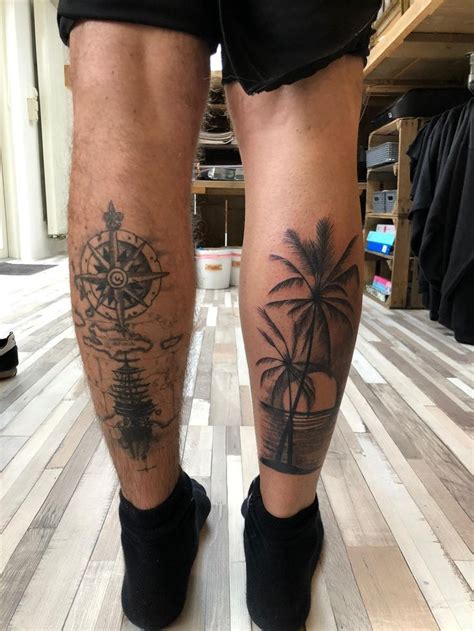 Pin By Lulu Cherry On Tatouage Leg Tattoos Tattoos For Guys Tribal