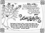 Seed Mustard Parable Coloring Pages Printable Bible Faith School Crafts Kids Sunday Craft Activities Sheets Seeds Parables Weeds Church Devotion sketch template