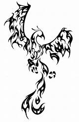 Phoenix Tattoo Fire Drawing Tribal Tattoos Phönix Dragon Rising Strength Feather Getdrawings Large Designs Cool Inspiration Wrist Fierce Tattoodonkey Pheonix sketch template