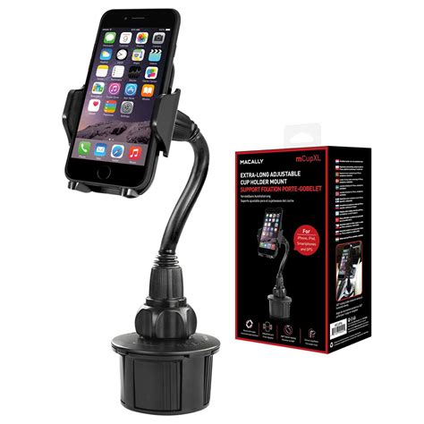 amazoncom macally car cup holder phone mount secure fit  phones    wide cup