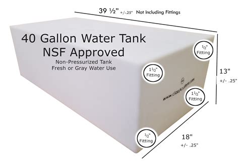gallon fresh water tank