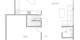 modern house plan  narrow lot