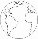 Globe Coloring Earth Wecoloringpage sketch template