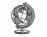 Globe Coloring Printable Getcolorings Pages sketch template