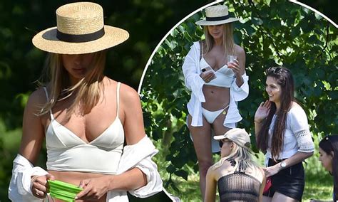 Kimberley Garner Parades Her Toned Physique In A White Bikini In Hyde
