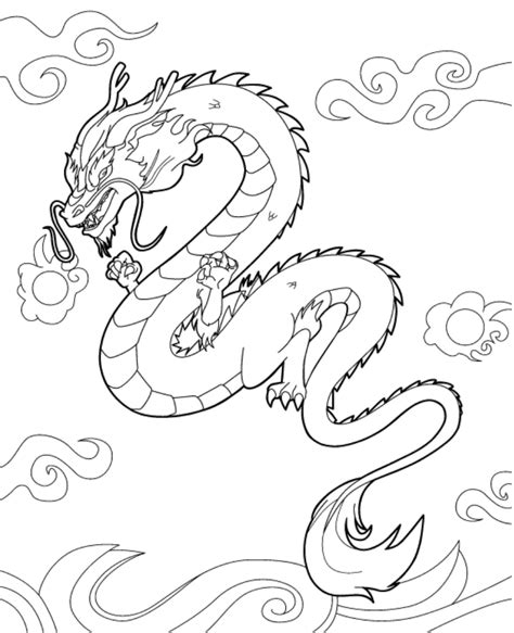 chinese dragon coloring pages png  file high quality
