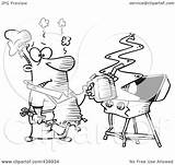 Gas Using Man Toonaday Royalty Ignite Bbq Outline Illustration Cartoon His Rf Clip Clipart 2021 sketch template