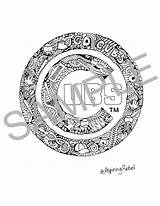 Cubs Chicago Coloring Pages Adult Doodle Sports Getcolorings Etsy Getdrawings Drawing sketch template