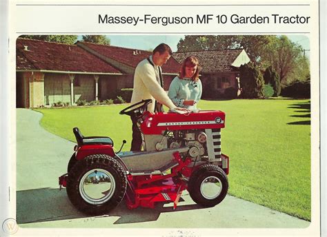 massey ferguson mf  lawn  garden tractor brochure  blade plow mower
