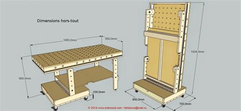 hop  etabli pliant fait maison folding workbench woodworking bench plans power