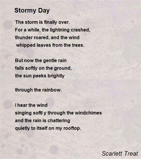 stormy day poem by scarlett treat poem hunter