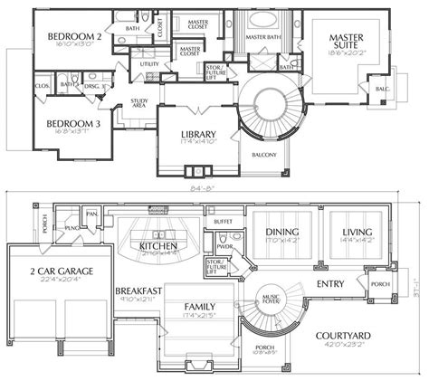 story house plans  story home blueprint layout residential  story house plans