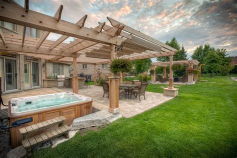 Patio Backyard Jacuzzi Ideas Outdoor Spa Collection In