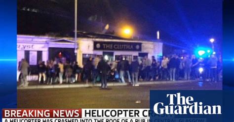 helicopter crashes through roof of clutha vaults bar in glasgow in