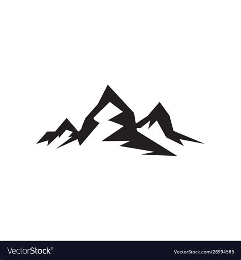 mountain graphic design template isolated vector image