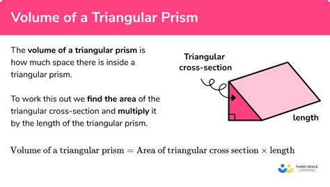 volume   triangular prism gcse maths steps examples worksheet