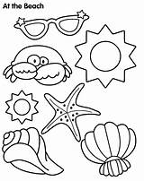 Beach Coloring Pages Printable Items Colouring Comments sketch template