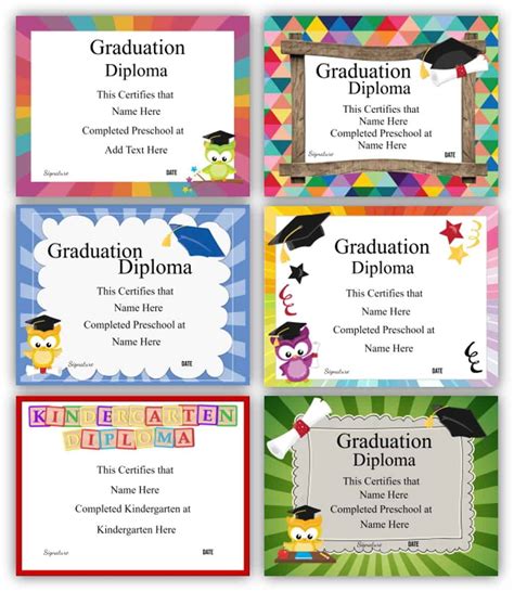 editable preschool diploma