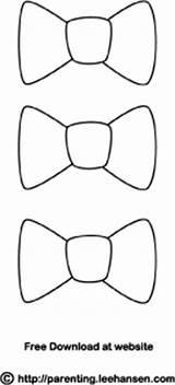 Bow Coloring Tie Ties Bear Teddy Father Pages Template Clown Fathers Parenting Leehansen Templates Picnic sketch template