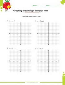 solving  graphing linear equations worksheets  answers