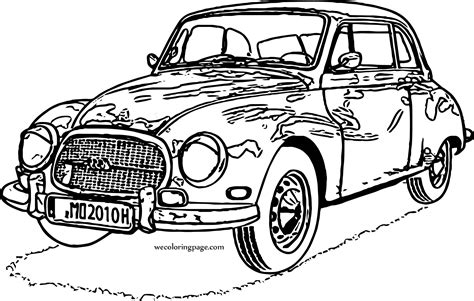 vintage car coloring page wecoloringpagecom