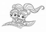 Shine Shimmer Coloring Pages Carpet Magic Printable Sketch Print Fly Kids Girls Pages2color Colouring Draw Books Book Their Cartoon Halloween sketch template