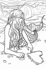 Mermaid Valentines Sketch Cat Mermaids Hard Meerjungfrau Erwachsene Colorings Ausmalen Bestcoloringpagesforkids Ages sketch template