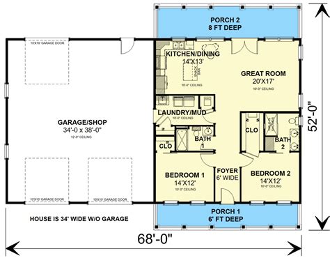barndominium style  bed house plan    square feet  living  garage space
