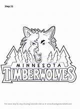 Timberwolves Minnesota Coloring sketch template
