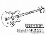 Guitar Coloring Electric Bass Pages Instruments Guitars Color Music Print Musical Printable Books Getdrawings Getcolorings Choose Board Gif Stenciling sketch template
