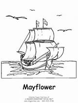 Coloring Pages Thanksgiving Mayflower Giggletimetoys sketch template