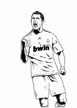 Coloring Soccer Ronaldo Player Real Cristiano Madrid Sheet Pages Famous Top sketch template