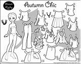 Marisole Autumn Paperthinpersonas Mondy Print Doll Thin Colouring sketch template