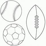 Soccer Bola Baseball Desenho Colouring Vbs Colorear Balones Bolas Volleyball Deporte Tres Bigactivities sketch template