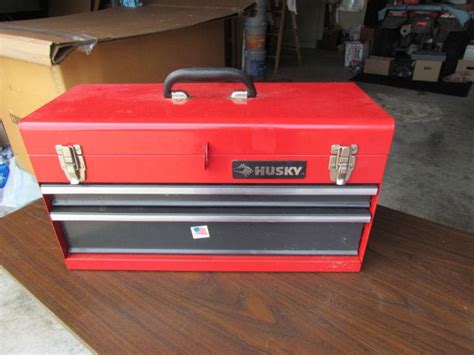 Find Husky Tool Box Red With Assorted Tools 2 Drawer