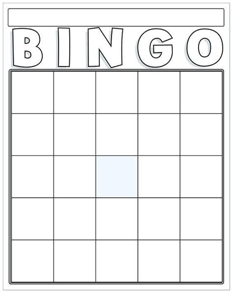 sample bingo card template  fun  games