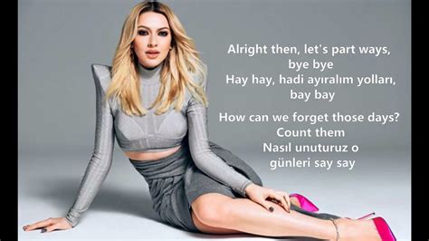 hadise hay hay lyrics turkish english youtube
