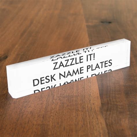 custom personalized desk  plate blank template zazzlecom