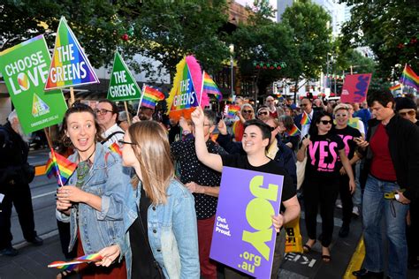 Marriage Equality Supporters Take Part In A Victory March At The State