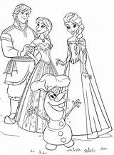 Frozen Coloring Elsa Pages Anna Printable Disney Olaf Kristoff Drawing Characters Kids Print Colouring Outline Book Family Princess Books Sheets sketch template