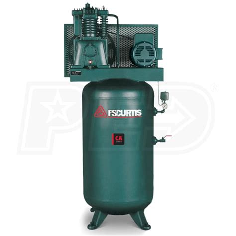 fs curtis ca  hp  gallon  stage air compressor   phase fs curtis evsx ad
