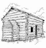 Coloring Pages Cabin Log Lincoln Clipart Adults Popular Sheet Colouring Library Hut sketch template