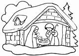 Christmas Crib Celebration Drawing Coloring Getdrawings Printable sketch template