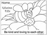 Coloring Pages Kids Bible School Sunday Printable Preschool Christian Kind Ephesians Sheets Preschoolers Color 32 Craft Other Bee Lessons Children sketch template