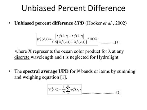 unbiased percent difference powerpoint    id